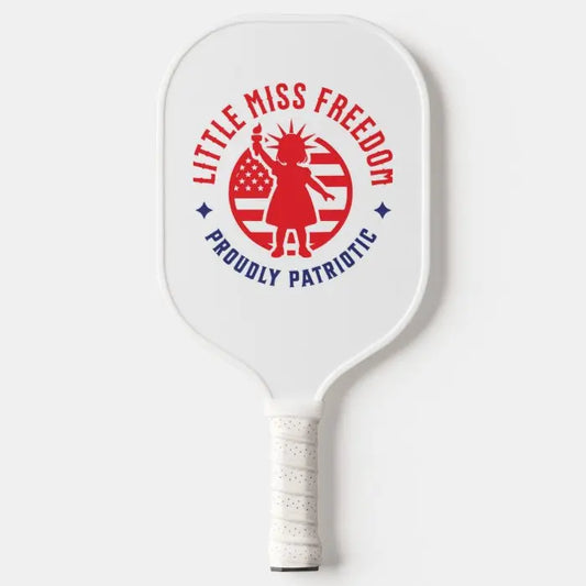 Little Miss Freedom Proudly Patriotic Pickleball Paddle TRENDYBAY
