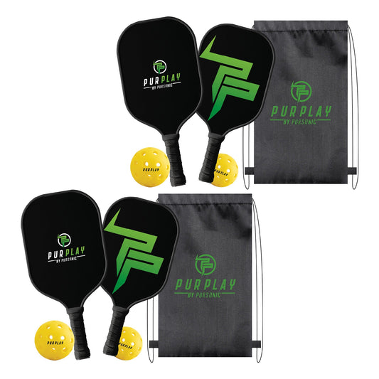 Pursonic The Ultimate Pickleball High Performance Set –4 Paddles, 4 Balls & 2 Carry Bag Pursonic